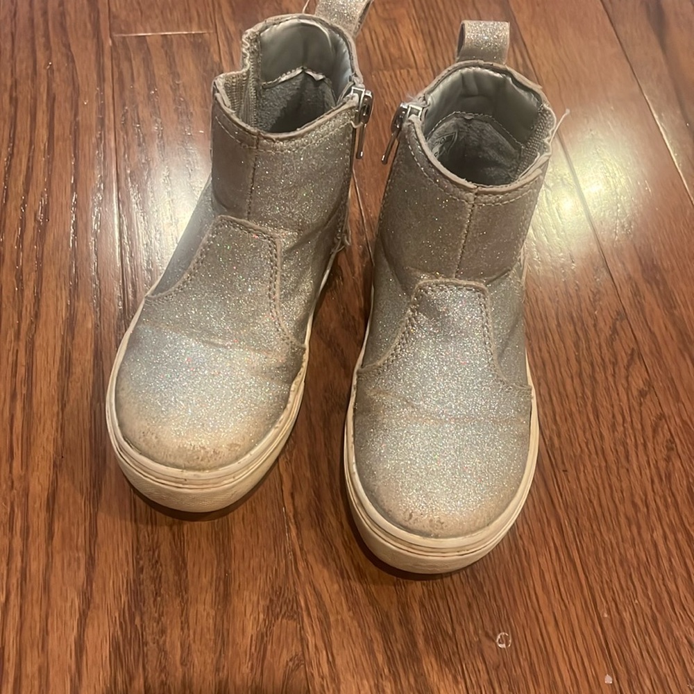 Lands’ End silver sparkle boots